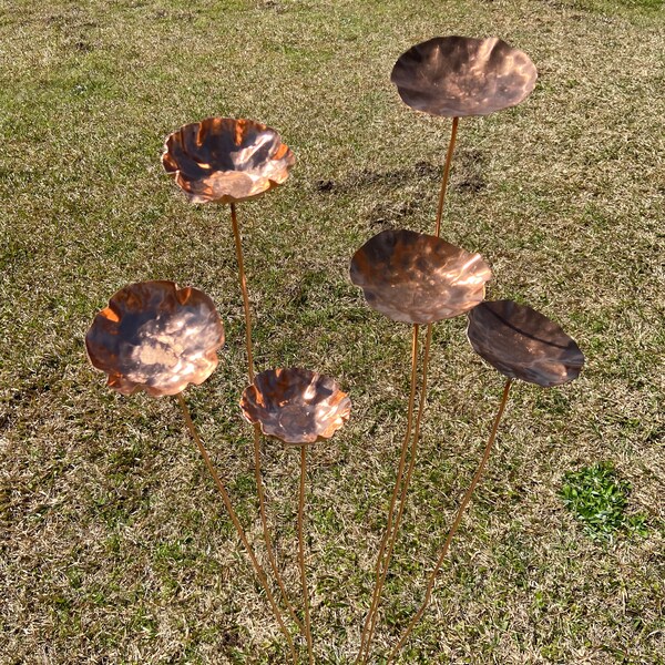 Copper Garden Decor Etsy