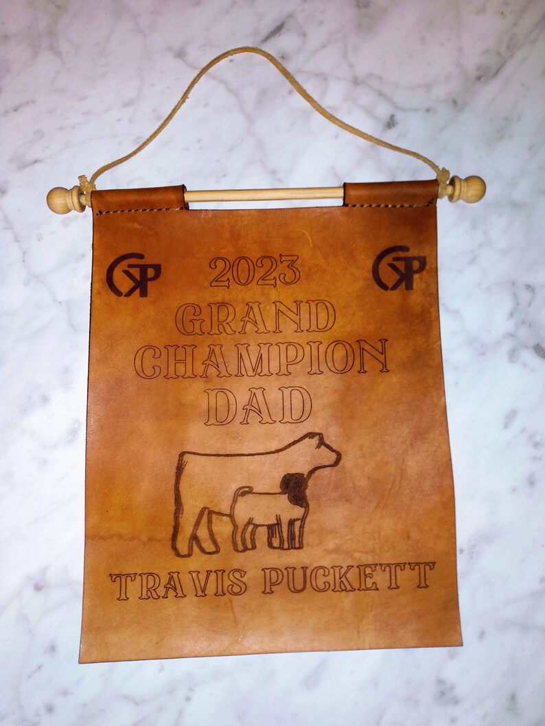 Leather Livestock Award Banner Etsy