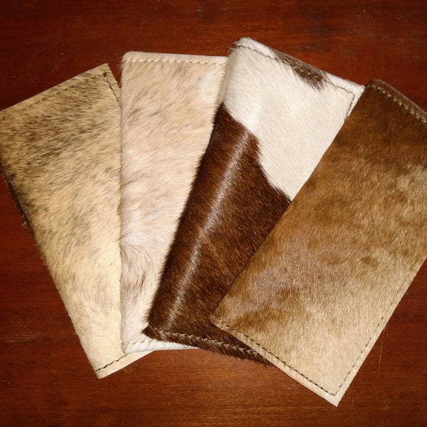 Cowhide check book cover