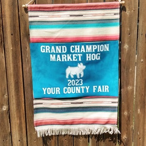 Southwest style livestock award banner