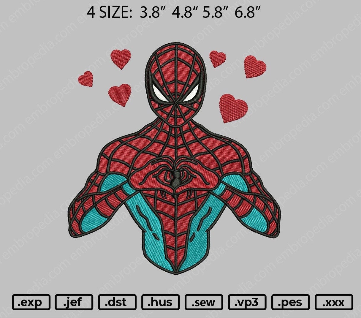 Valentine Spiderman Embroidery Design - Etsy
