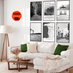 Caribbean Trinidad Map Art Print, Tobago Decor, Trinidad and Tobago Map, Trinidadian Artwork, Set of 6 Trini Art Prints, Port of Spain Print