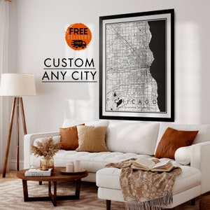 Custom City Wall Art Prints, Custom City Map Art Poster, City Maps,Custom City Map Print,City Map Printable,Custom City Map Digital Download