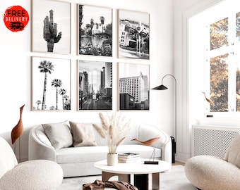 Phoenix Arizona USA Skyline Wall Art Poster 6 Prints, Phoenix Cityscape Black and White Photography Downloadable Prints, Phoenix AZ Wall Art