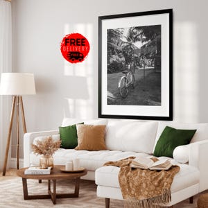 Tulum Mexico City Wall Art Poster Print, Tulum Beach Travel Photography Poster, Bicycle Artwork,Relaxation Adventure,Yoga, Mexico Holiday