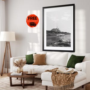 Stampa artistica da parete della città di Rhode Island, poster di Providence, regalo nautico per gli amanti dell'oceano, stampa di barca a vela della baia di Narragansett, arte dello stato dell'oceano