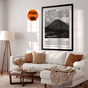 Foto atemporal de El Salvador, Impresión de El Salvador, Arte de la pared de El Salvador, Cartel de El Salvador, Foto de El Salvador, Impresión de arte del cartel salvadoreño