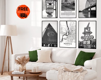 Memphis City Art Prints, Rock N Roll, Lorraine Motel (Digital Download)