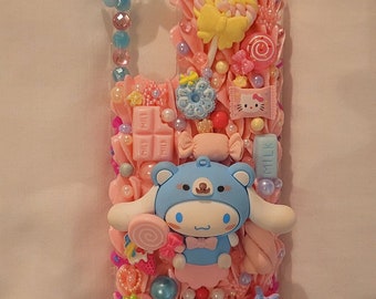 Kawaii kitty pink decoden phone case for Iphone Samsung