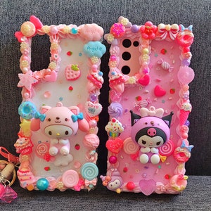 かわいいカスタムデコデン電話ケース iPhone Samsung