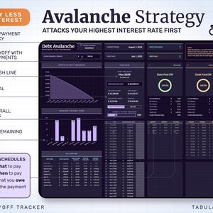 Debt avalanche to pay less interest by hitting the highest rate first: set your pay frequency, add extra payments, follow total interest and months remaining per debt, and know what to pay each period.