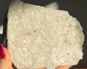 Gemmy Diamond Galaxy Apophyllite on White Chalcedony/ High Grade Apophyllite from Bombay, India