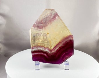 AAA Quality Candy Fluorite Slab / Gorgeous Pastel Colored Fluorite