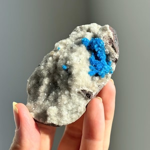 Cavansite Specimen on Matrix / Natural Cobalt Blue Cavansite Mineral Specimen