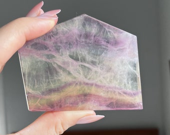 AAA Quality Candy Fluorite Slab / Gorgeous Pastel Colored Fluorite