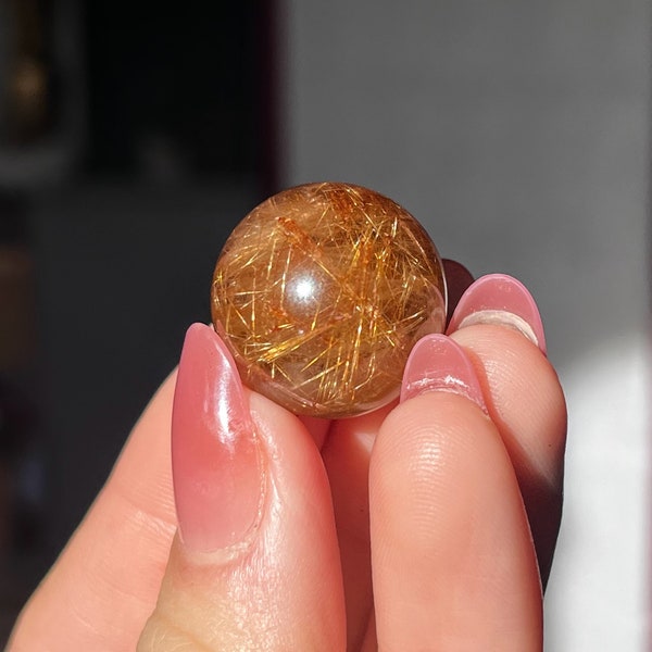 You Pick! Golden Rutile Spheres and Pendants / Rutilated Clear Quartz Crystal / Golden and Copper Rutilated Quartz