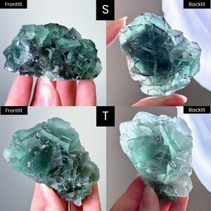 お好きなものをお選びください！ナミビアで2025年に発見された、紫色のファントムが入った緑色のオコルス蛍石標本 画像 12