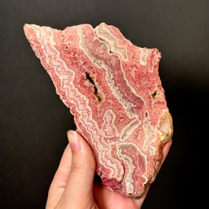 Large Rhodochrosite Slice from Argentina / Polished High Grade Stone Slab