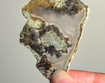 Copper Bearing Chalcedony from Indonesia / Agate Slab