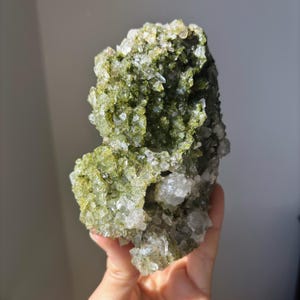 Large Fairy Forest Epidote with Quartz Cluster / Rare Epidote and Quartz Specimen from Turkey