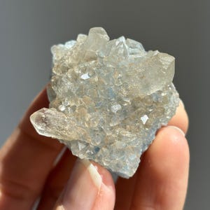 Rare Shattuckite Included Quartz Points from Tantara Mine, Kambove, Congo / Small Shattuckite and Quartz Mineral Cluster