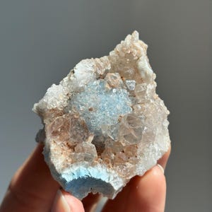 RARE Shattuckite Included Quartz Points from Tantara Mine, Kambove, Congo / RARE Shattuckite and Quartz Mineral Cluster