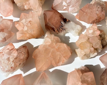 You Pick! Small Indian Pink Quartz Clusters / Natural Pink Crystal Specimen / Self-Standing Crystal Home Decor