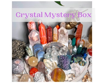 Crystal Mystery Gift Box / Pick a Size / Specimens, Spheres, Carvings, Towers, Christmas Holiday Gift Set, Starter Pack, Variety Pack