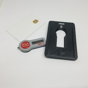 ID Badge and Single RSA Token Holder, Thin ; Secure token holder