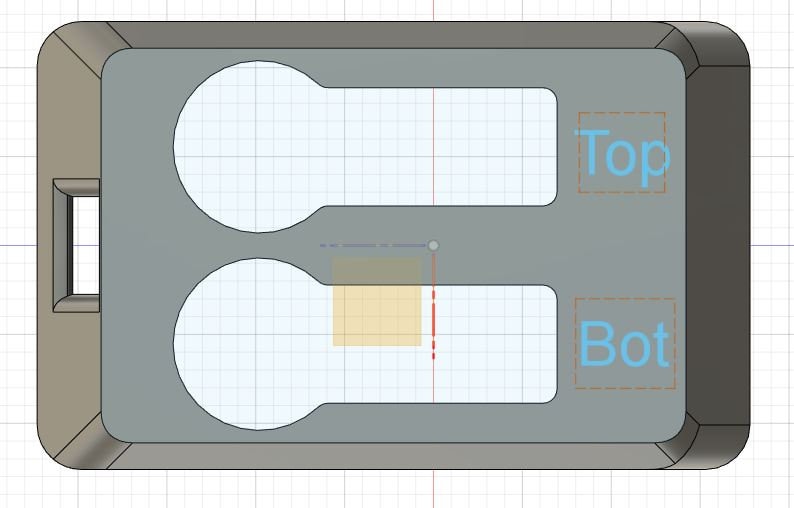 ID Badge and Dual RSA Token Holder Secure token holder Top and Bottom Text