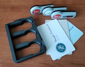Porte-badge triple identification et porte-jeton triple RSA ; Porte-jeton sécurisé
