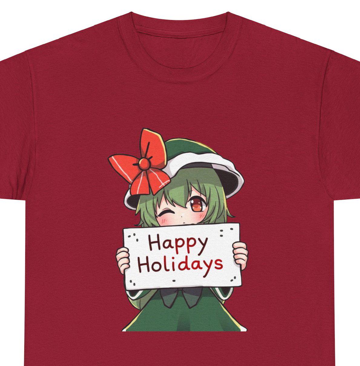 Koishi Happy Holidays Touhou T-Shirt, Long Sleeve Shirt, Unisex Top, Anime Graphic Tee, Christmas Gift