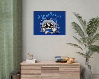 Touhou Cirno Baka Baka Poster, Japanisches Anime, Wand Kunst Druck, Otaku Geschenk, Kawaii Poster, Gamer, Geschenk, Home Decor