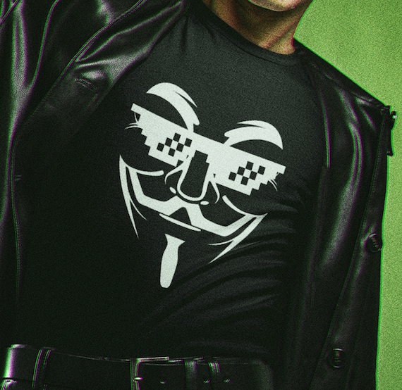 GUY FAWKES in SUNGLASSES Unisex Cotton Tee, V for Vendetta, Anonymous Shirt, Resistance T-Shirt, Protest, V TShirt, Disobey Shirt, Resist