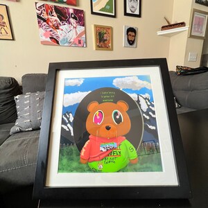 Kanye West YE (Self Titled) YE Bear CUSTOM Art Print Dropout Bear Collectable Yeezy