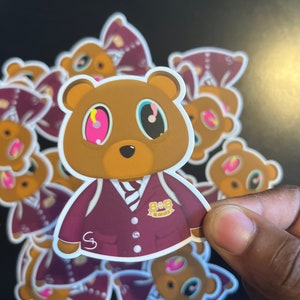 Kanye West Late Registration YE Bear CUSTOM Vinyl Water Resistant Sticker Dropout Bear Collectable Yeezy