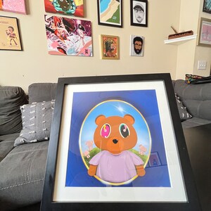 Kanye West Jesus is King/ Sunday Service YE Bear CUSTOM Art Print Dropout Bear Collectable Yeezy