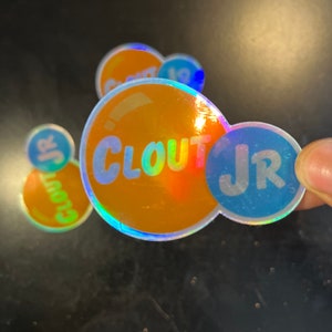 Clout Jr 3  CUSTOM Vinyl Water Resistant Sticker