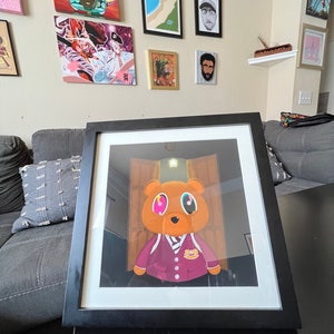 Kanye West Late Registration YE Bear CUSTOM Art Print Dropout Bear Collectable Yeezy