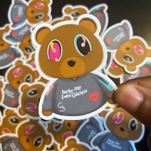 Kanye West Kids See Ghosts YE Bear CUSTOM Vinyl Water Resistant Sticker Dropout Bear Collectable Yeezy