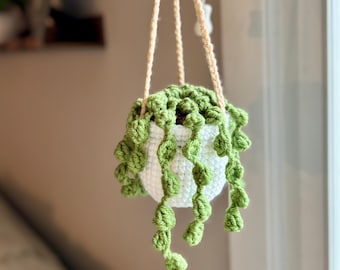 PATTERN: String of Pearls Hanging Plant Crochet Pattern, Crochet String of Pearls, House Plant Decor, Crochet Hanging Plant, Amigurumi