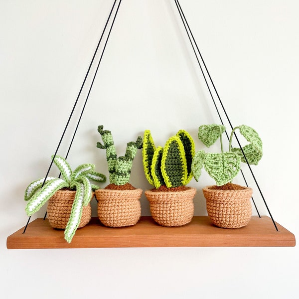 Crochet Mini House Plant Collection, Crochet Plant Pattern, Crochet Potted Plant, Plant Amigurumi, Plant Decor for Home, Mini Plant Pattern