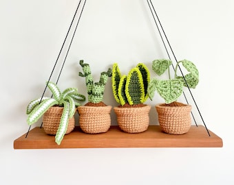 PATTERN: Crochet Mini House Plant Collection, Crochet Plant Pattern, Crochet Potted Plant, Plant Decor for Home, Crochet Patterns Amigurumi