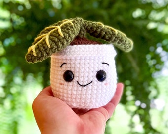 PATTERN: Mini Plant Buddy, Crochet Potted Plant, Amigurumi Plant, Lo-Sew Crochet Pattern, Cute Crochet Plant, Crochet Patterns Amigurumi
