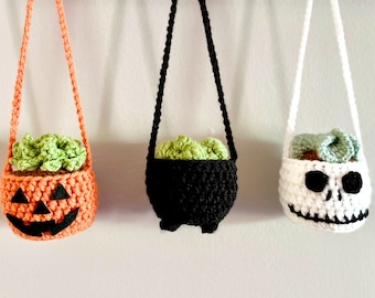 Modèle de plante suspendue pour voiture au crochet pour Halloween (modèle PDF)