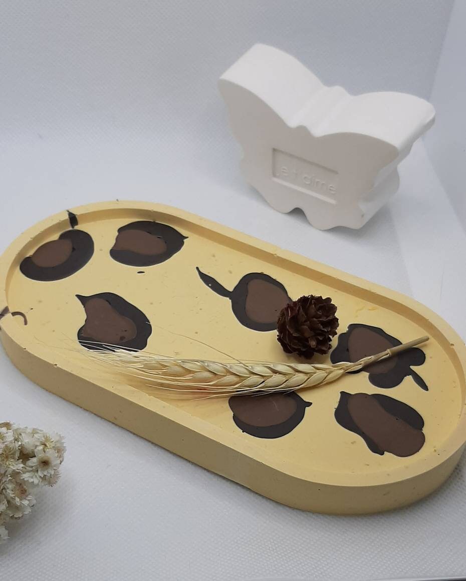 Plateau en Jesmonite Panthère 