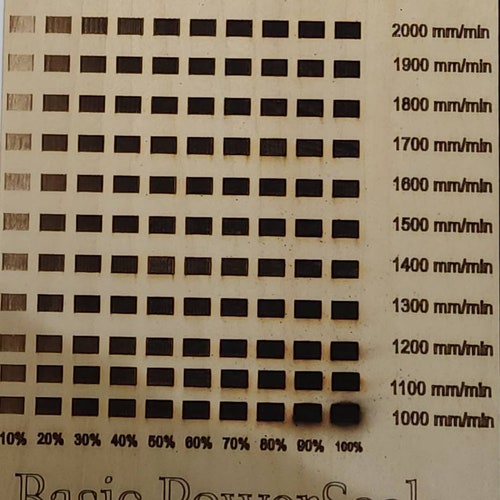 Laser Test/lightburn File/power Scale/power Test Etsy