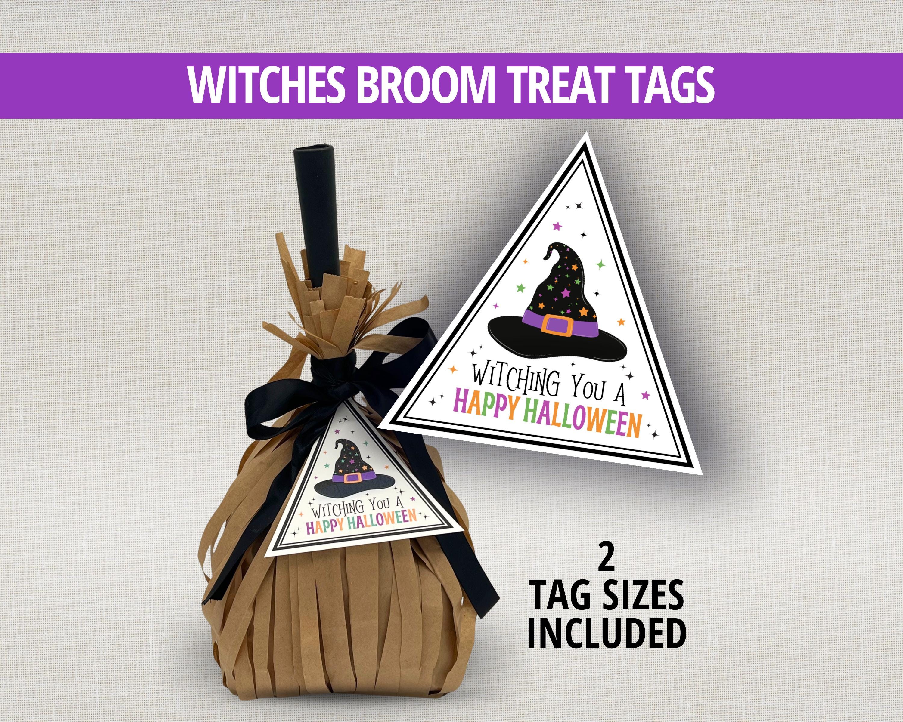 Witches Broom Treat Tags, Halloween Treat Tag for Treat Bags ...