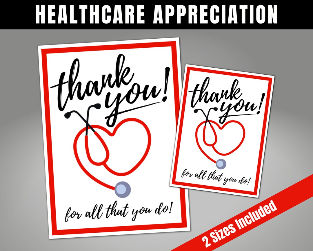 Healthcare Worker Staff Appreciation Thank You Tags Etsy
