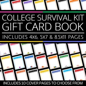 DRUCKBARE College Survival Kit Geschenkkartenbuch, College Care Paket, Einzug Going Away Geschenk, Abschlussgeschenk, Open Wenn College Geschenkkarte